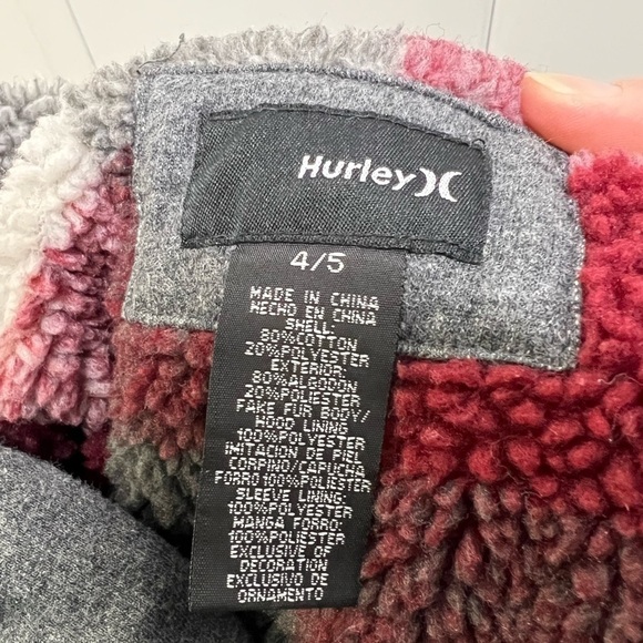 Excellent Condition Hurley Kids Long Sleeve Zip Up Jacket - Picture 4 of 4